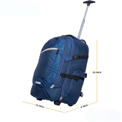 Dhariwal 42L Dual Compartment Rolling Trolley Backpack & Luggage Bag TLB-1703