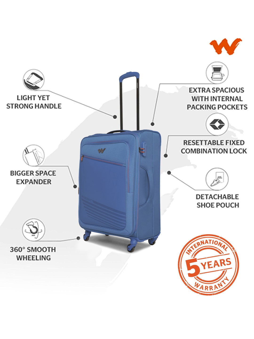 Wildcraft Voyager Trolley Bag 19inch + Lunch Bag +Pencil Case Red Online at  Best Price | School Trolley | Lulu UAE
