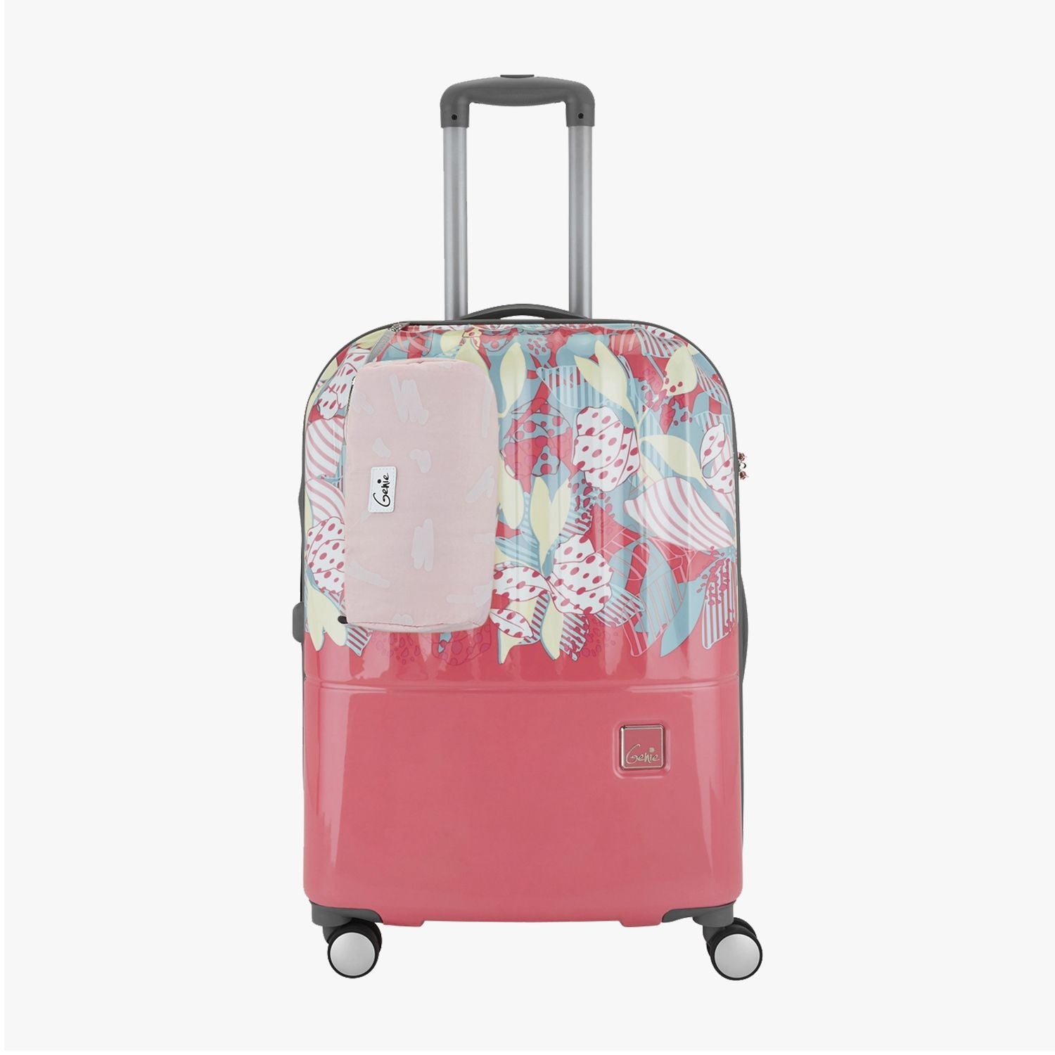 Genie Paramour Blue Set of 3 Printed Soft Luggage Travel Bag for Women,  Sizes: 79 cms + 68 cms + 57 cms Suitcase Luggage, 2 Check-in and 1 Cabin  Size Set of