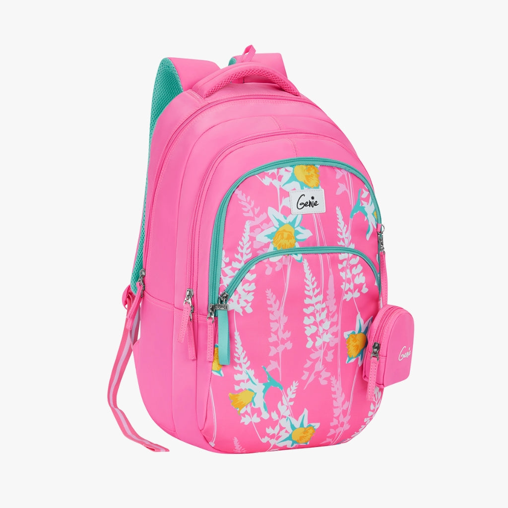 Buy Genie Glaze 36 Litres Blue School backpack for girls (19 inch, 3  Compartments, Water resistant) Online at desertcartINDIA
