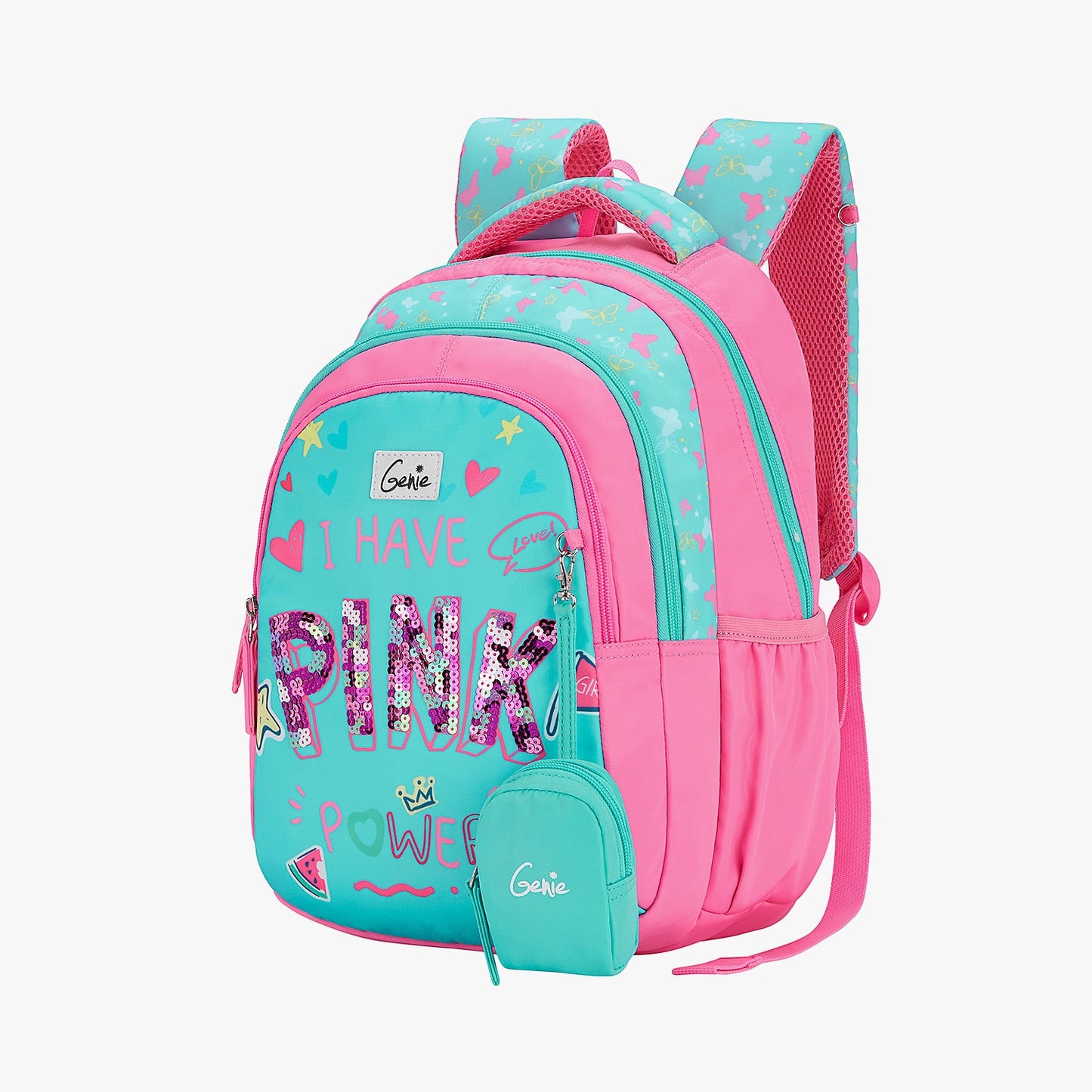 Genie Pinkpower Small Backpack for Kids - Teal