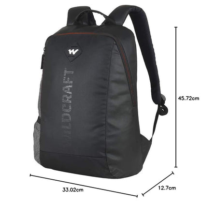 Wildcraft Work Packs'18 21 Ltrs Black Laptop Backpack (Streak Plus)