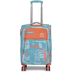 uppercase JFK Plus Cabin Eco Soft Trolley Bag, Dust Resistant Luggage Made of Sustainable Material, 8 Wheel Trolley Bag with TSA Lock,Travel Suitcase for Men & Women (Red)