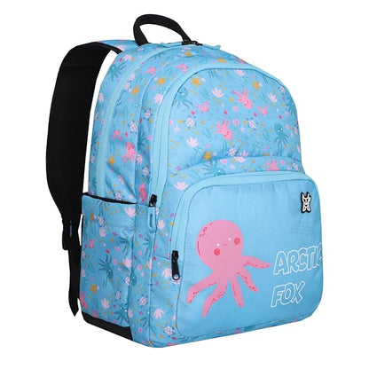 Arctic Fox Wink Octopus Black 21 Liters School Backpack for Boys and Girls