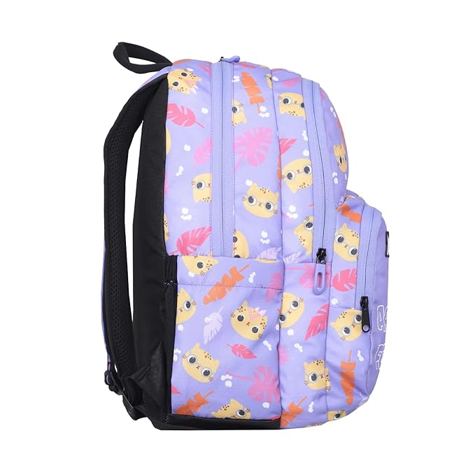 Arctic Fox Wink Kitty Black 21 Liters School Backpack for Boys and Girls