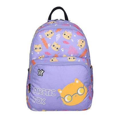 Arctic Fox Wink Kitty Black 21 Liters School Backpack for Boys and Girls