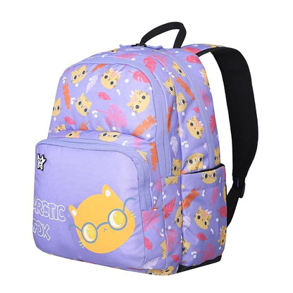 Arctic Fox Wink Kitty Black 21 Liters School Backpack for Boys and Girls