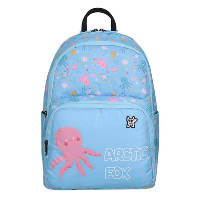 Arctic Fox Wink Octopus Black 21 Liters School Backpack for Boys and Girls