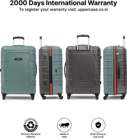 Uppercase Arbor Large Hardsided Trolley Bag, Scratch proof Surface, Combination Lock Check-in Suitcase 8 Wheels