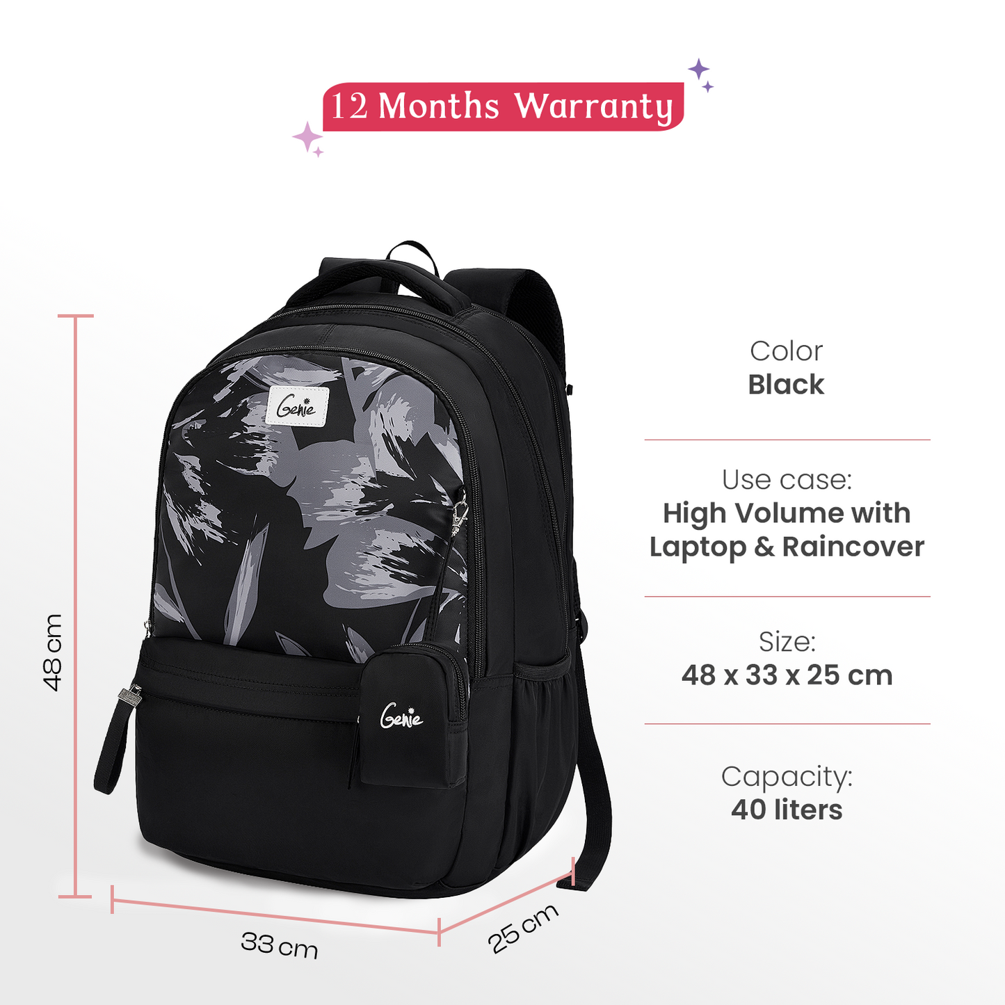 Aria 40L Laptop Backpack With Raincover