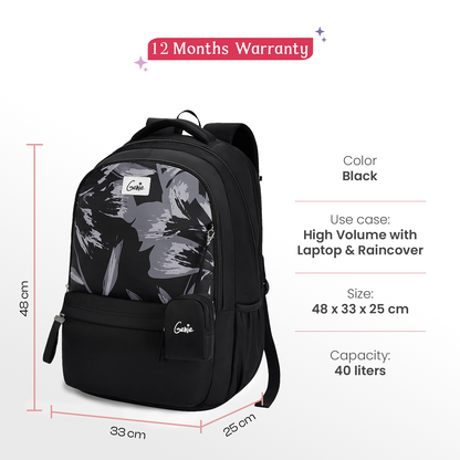 Aria 40L Laptop Backpack With Raincover