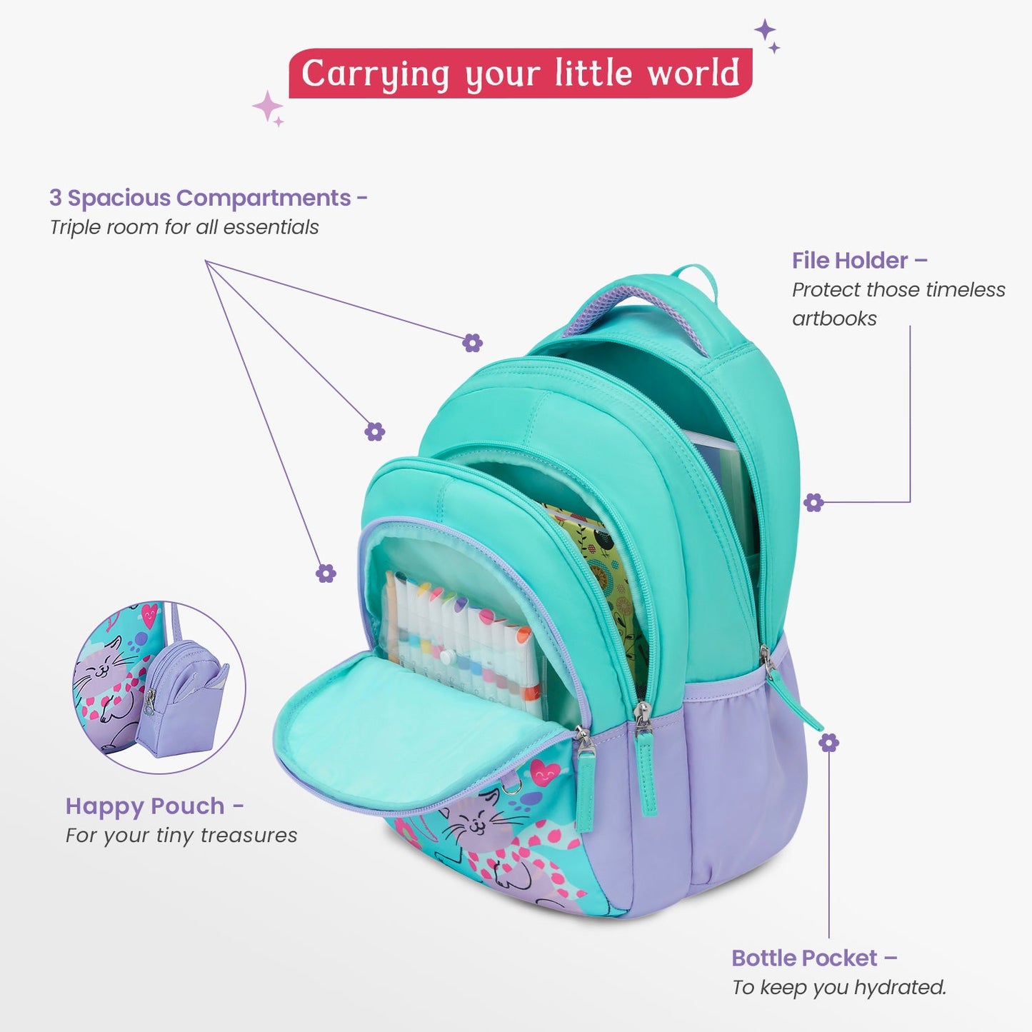 Purrfect Small Backpack for Kids