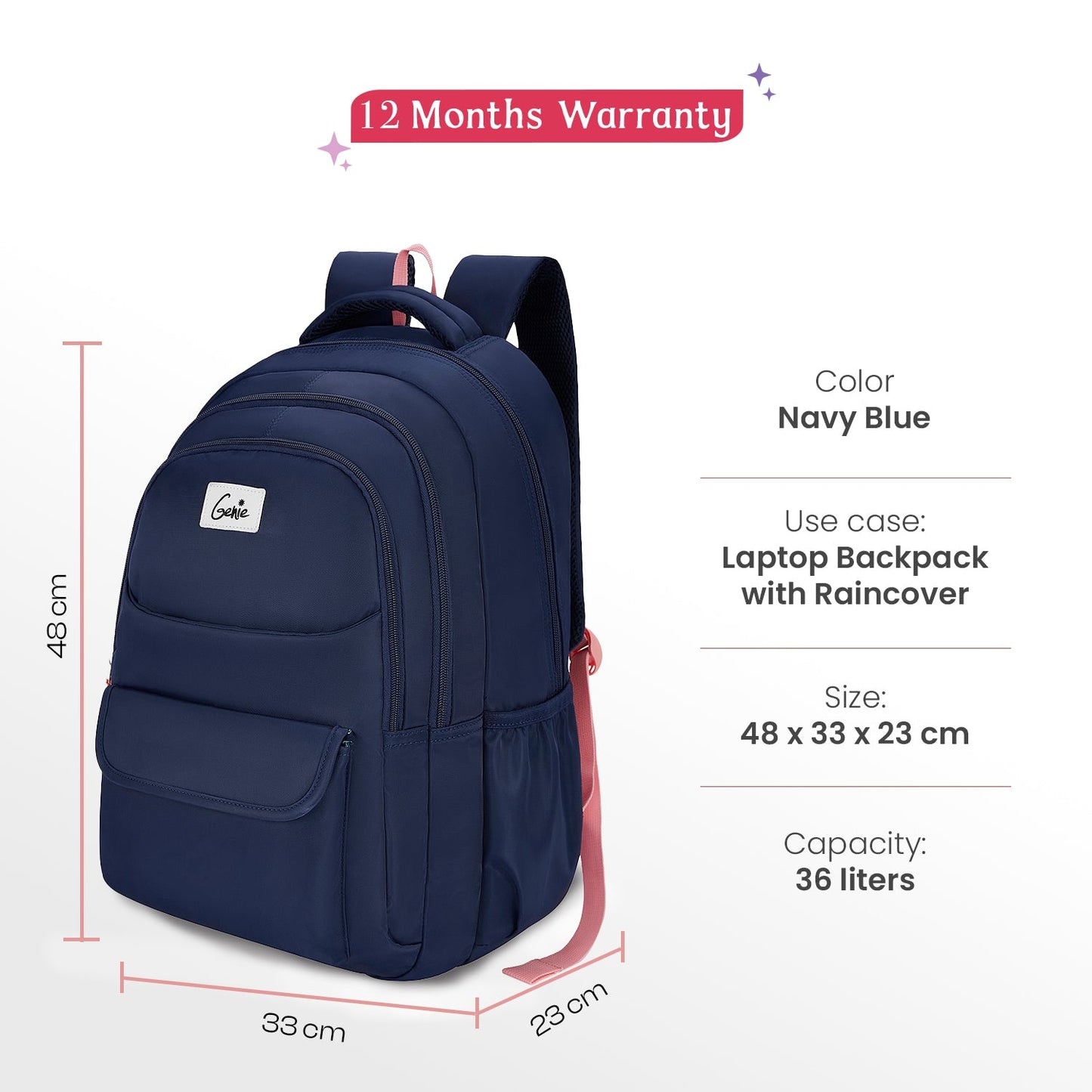 Angela 36L Laptop Backpack With Raincover