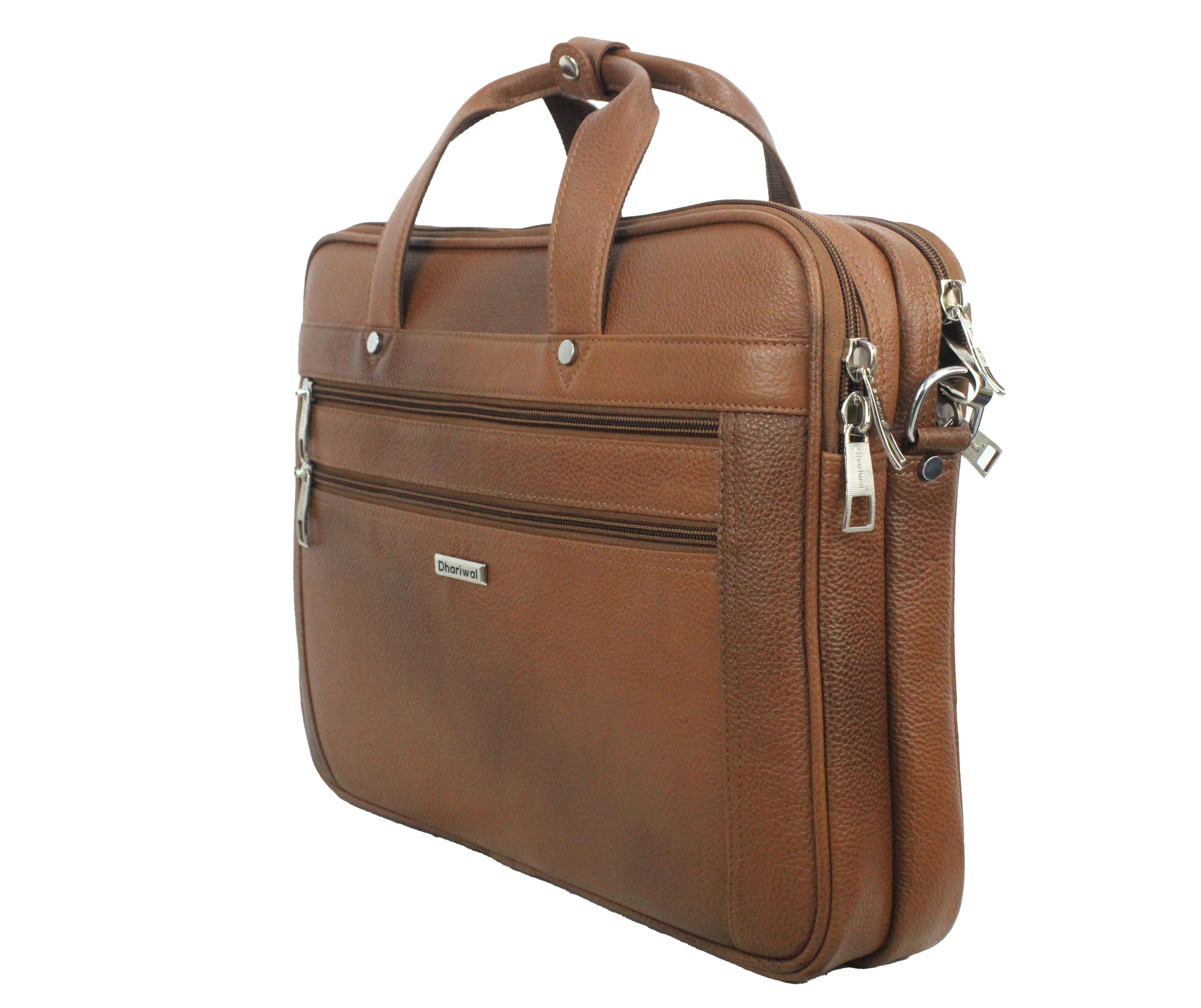 Dhariwal Genuine Leather Laptop Bag File Messenger Bag with Strap upto Dhariwal Bags