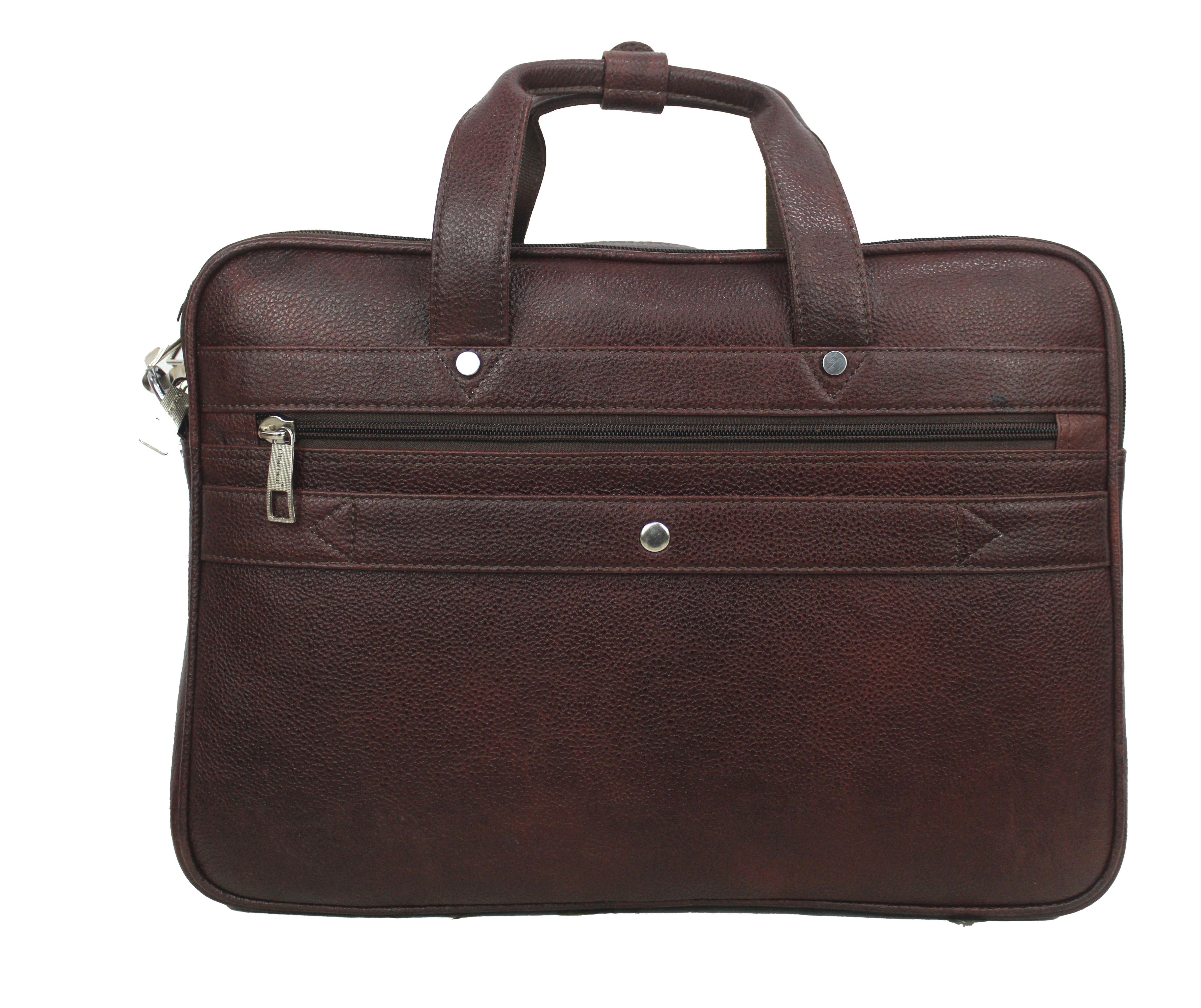 Montreal | Slim 15' Executive Dark Brown Leather Bag | In stock! | Lucleon